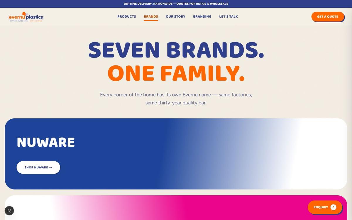 Evernu concept brands page